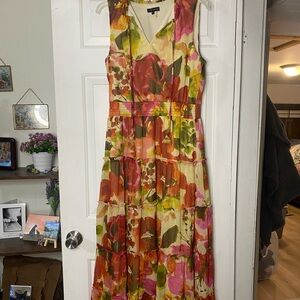 Sleeveless Floral Maxi Dress in Multi-Color by Caslon